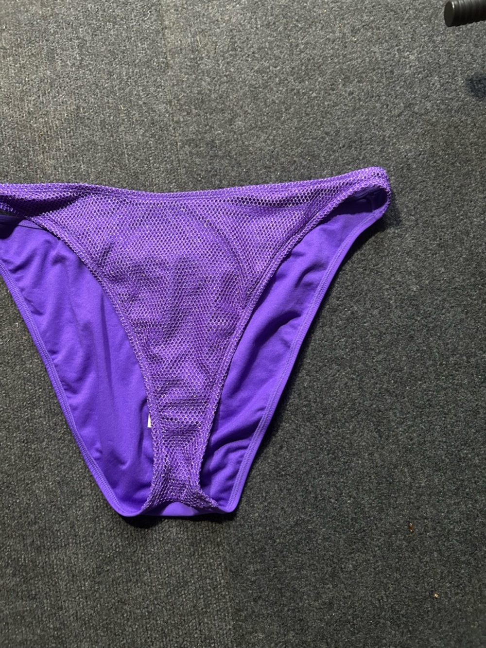 Women's Purple Mesh Bikini Brief - Unbranded